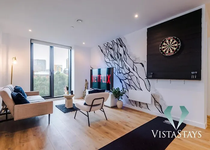 Modern Stoic 2 Bed With Dart Board By Vista Stays Short Lets Manchester