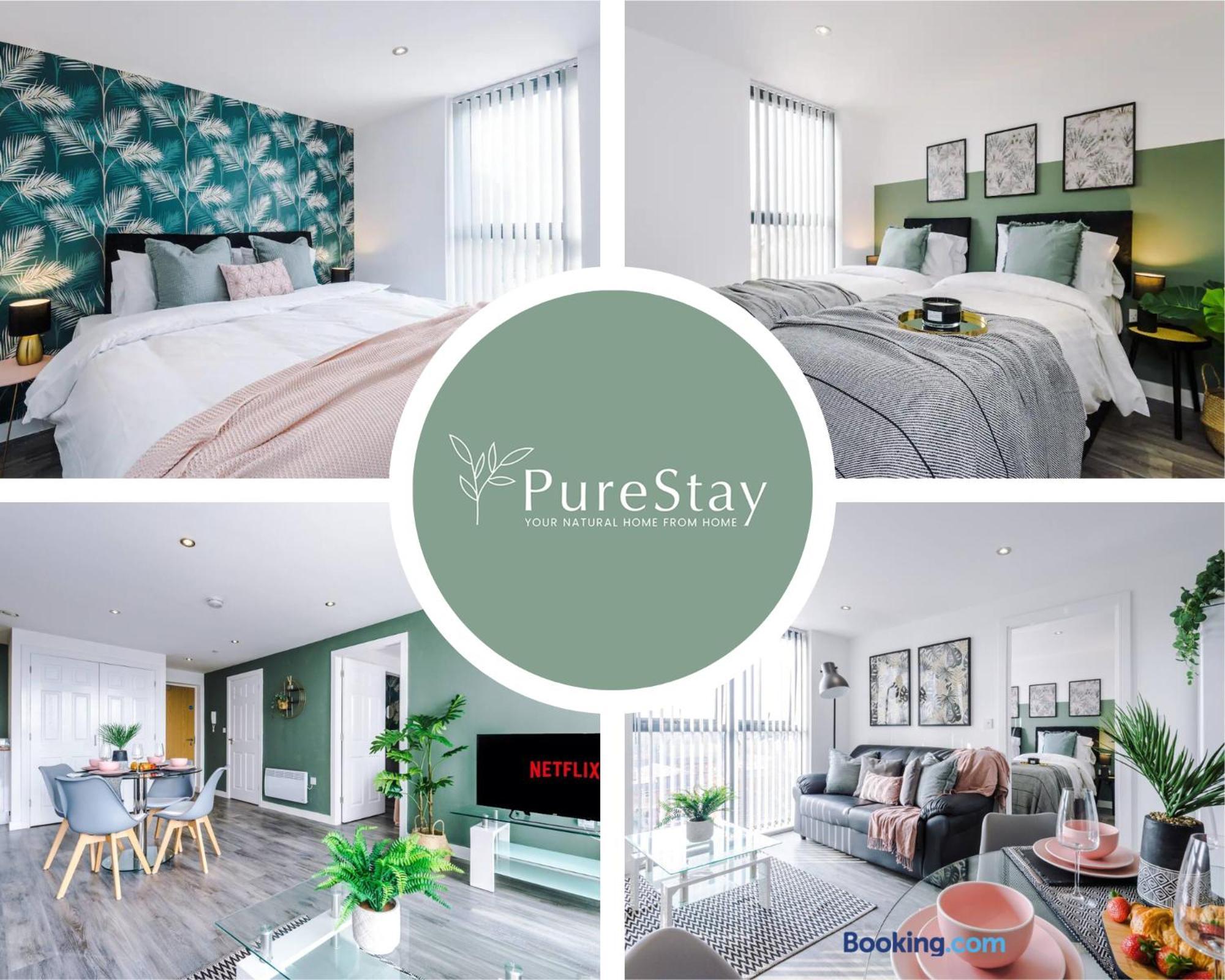 Stunning Two Bed By Purestay Short Lets & Serviced With Free Parking & Wifi *