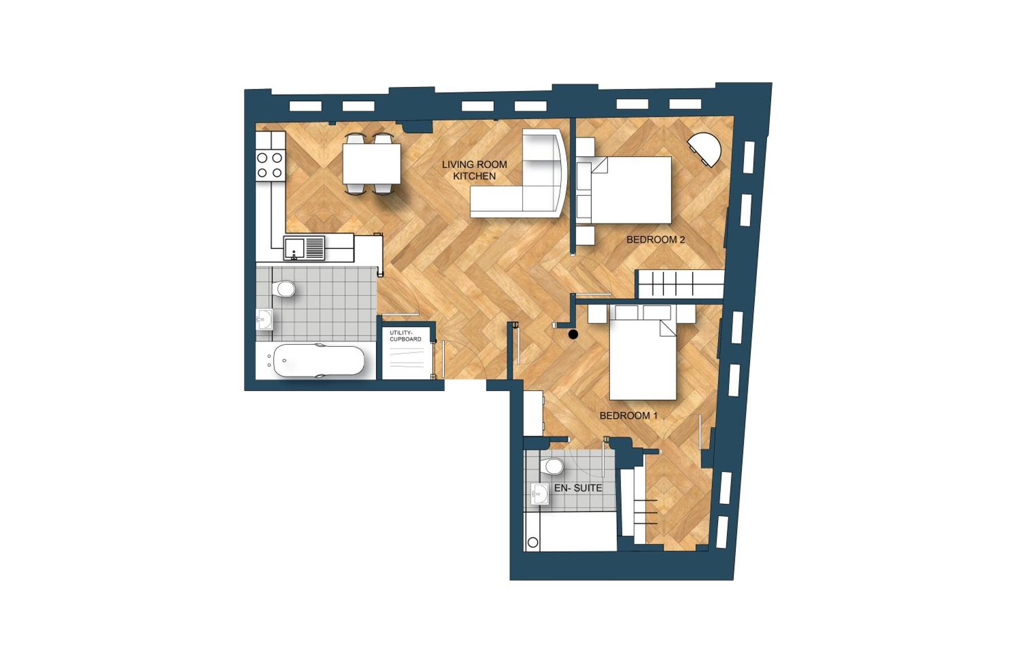 Apartment Superb 2bd In China Town