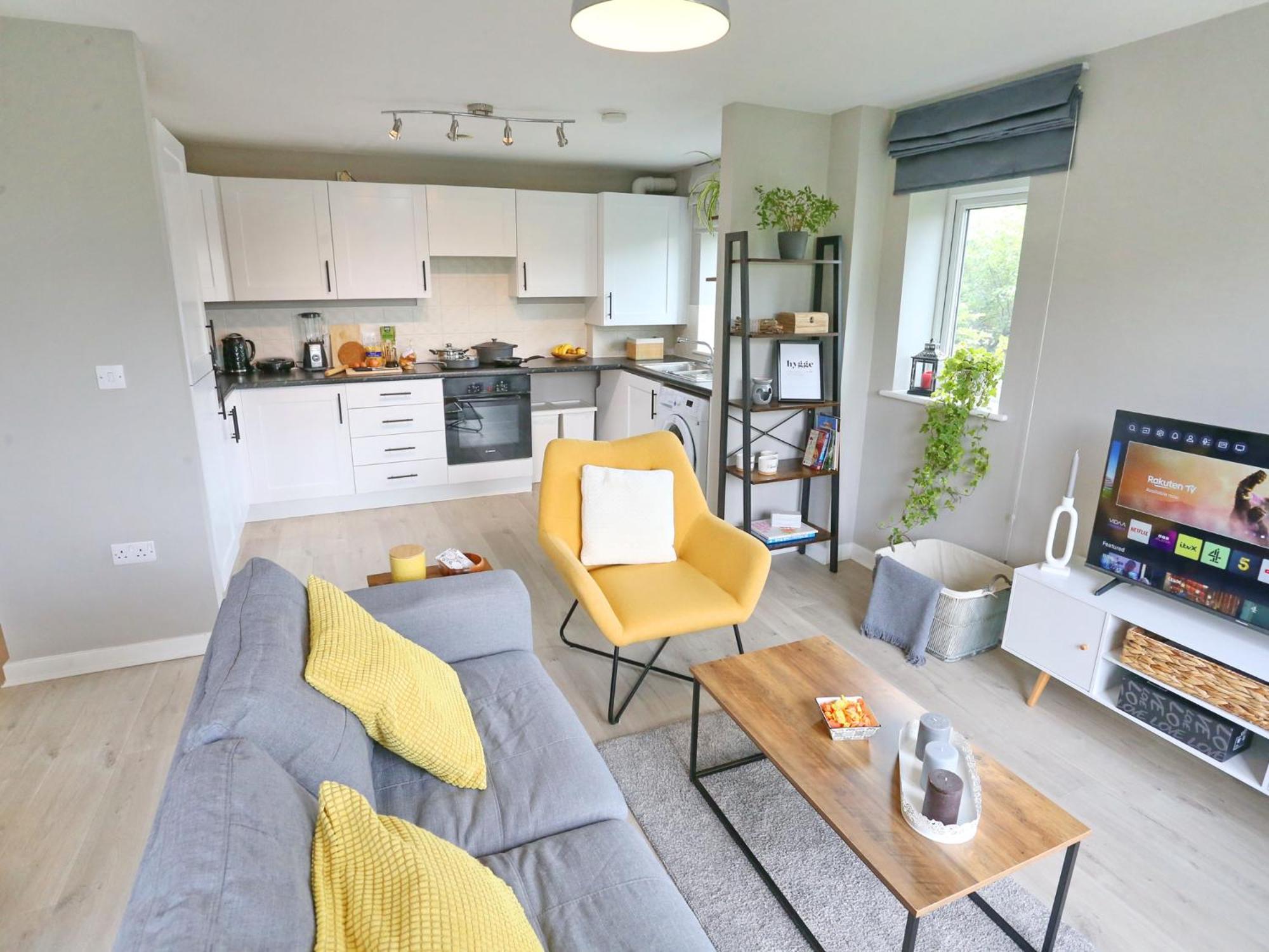 Apartment Pass The Keys Stylish Flat With Parking Close To Coop Arena Manchester