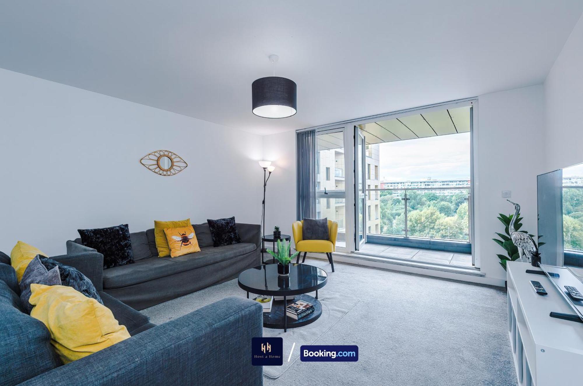 Apartment 2 Extra Large Bedroom By Host A Short Lets & Serviced With Free Wifi *