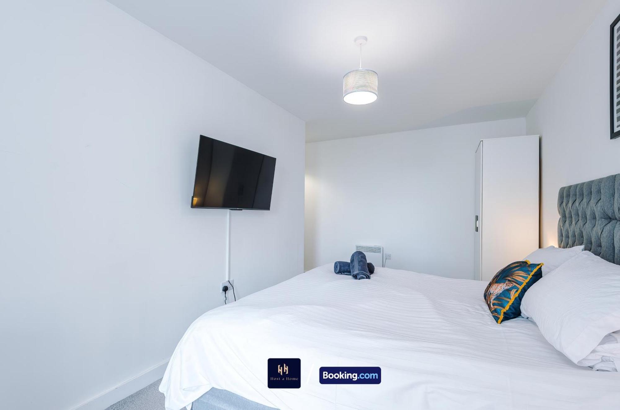 2 Extra Large Bedroom By Host A Short Lets & Serviced With Free Wifi *