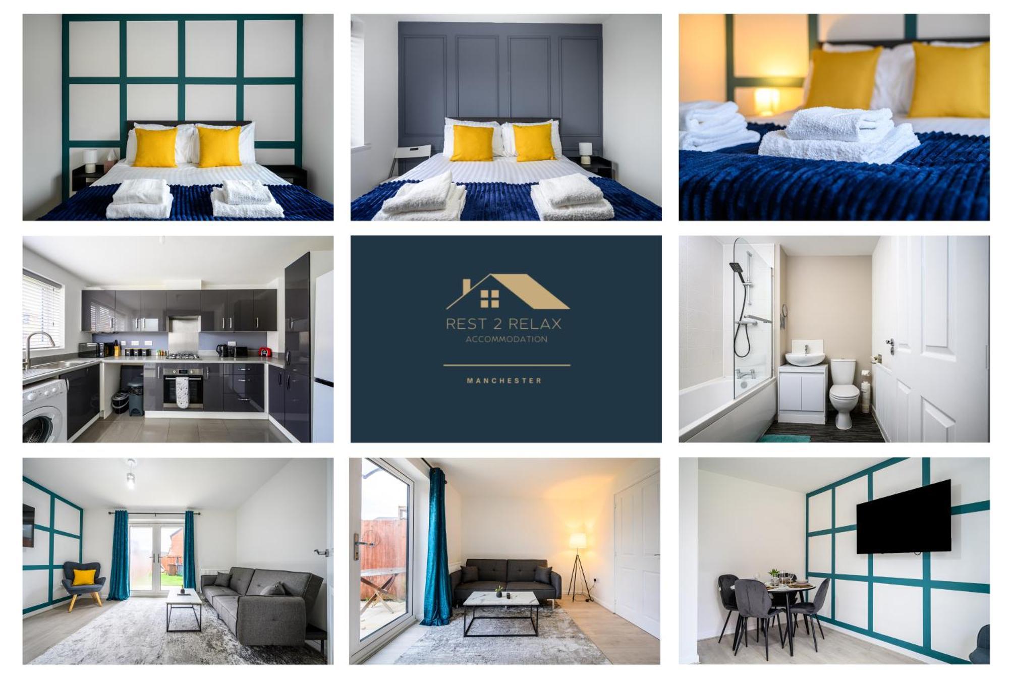 House With Garden, Sleeps 5, Centre 2 Miles, Manchester, Free Fast Wi-fi, Free Parking, Netflix 50-inch Tv, Self-check In - Contractors! Holiday home *